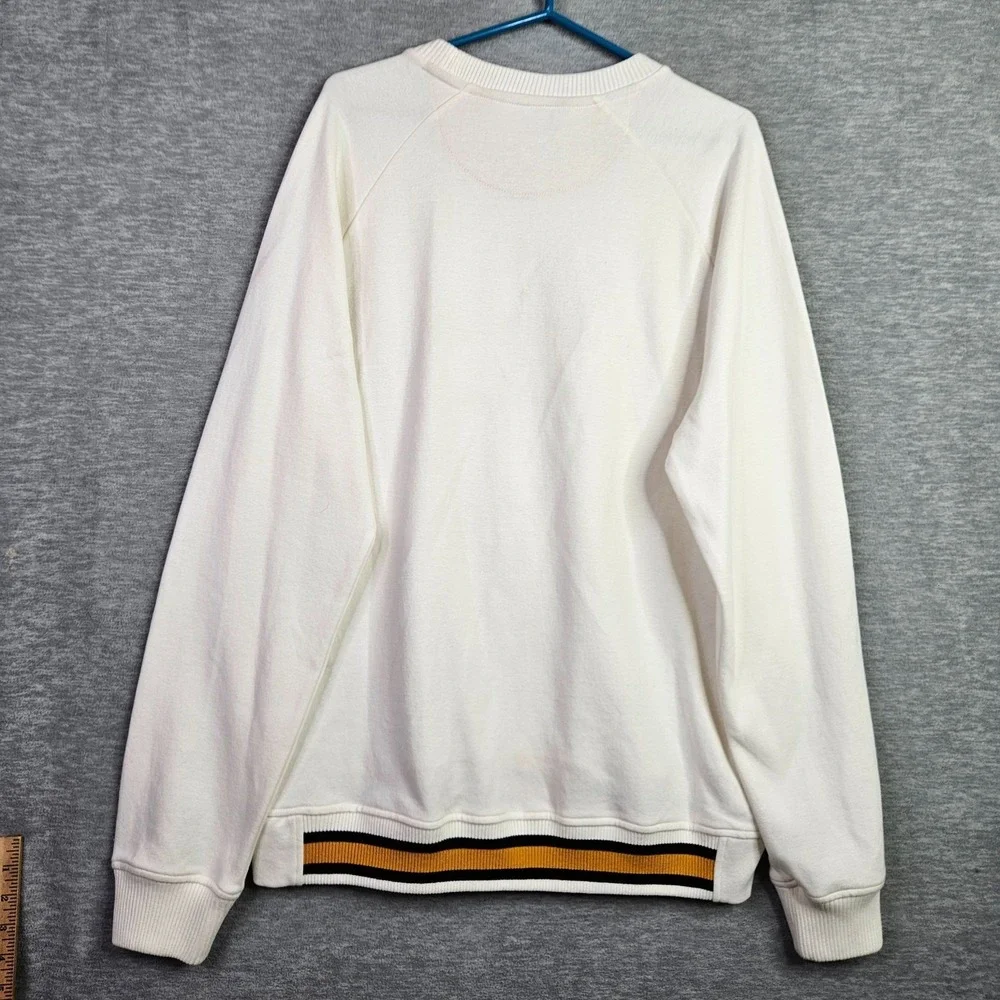 Sean John Men's XL White Tiger Graphic Sweatshirt Crewneck Streetwear Pullover
